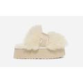 UGG® Sustainable Fluff Momma Slide for Women in White, Size 8, Textile