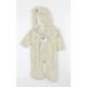 F&F Baby Beige Polyester Babygrow One-Piece Size 3-6 Months Snap - Teddy bear