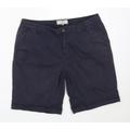 Fat Face Womens Blue Cotton Chino Shorts Size 14 Regular