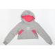 adidas Girls Grey Coir Pullover Hoodie Size 7-8 Years - Cropped