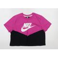 Nike Womens Pink Cropped T-Shirt Size M