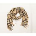 Preworn Womens Brown Check Knit Scarf