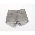 H&M Womens Grey Denim Cut-Off Shorts Size 6