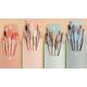 8-Piece Pastel Makeup Brush Set - 2 Sizes & 4 Colours