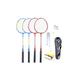 4-Player Badminton Racket, Shuttlecock & Net Set