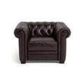 Habitat Chesterfield Leather Armchair - Walnut