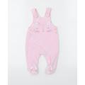 George Girls Pink Dungaree One-Piece Size 0-3 Months