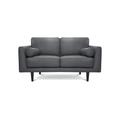 Habitat Jackson Leather 2 Seater Sofa - Grey