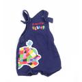 Elmer Boys Blue Animal Print Dungaree One-Piece Size 3-6 Months - Elephant