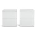 Habitat Jenson Gloss 2 Bedside Tables Set - White