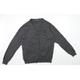 Bench Mens Grey Knit Cardigan Jumper Size XL