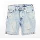 H&M Mens Blue Denim Cargo Shorts Size 28