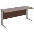 Office Desks - Walnut Cantilever Rectangular Desks - Malbec II