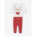Velour Christmas Pyjamas for Babies white