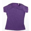 adidas Womens Purple Basic T-Shirt Size L