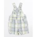 NEXT Boys White Check Dungaree One-Piece Size 3-6 Months