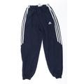 adidas Boys Blue Jogger Trousers Size M