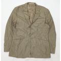 Burton Mens Brown Striped Jacket Suit Jacket Size M