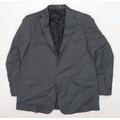 Brook Taverner Mens Grey Striped Jacket Suit Jacket