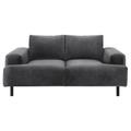 Habitat Julien Velvet 2 Seater Sofa - Grey