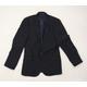 F&F Mens Blue Rayon Jacket Suit Jacket Size 38