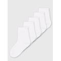 White Sparkle Stripe Socks 5 Pack 9-12