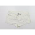 Denim & Co. Womens White Cotton Cut-Off Shorts Size 12 L4 in Regular Zip