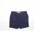 NEXT Womens Blue Cotton Chino Shorts Size 10 L7 in Regular
