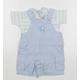 NEXT Baby Blue Striped Dungaree One-Piece Size 3-6 Months - Dog