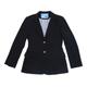Krisp Womens Size 10 Black Striped Pinstripe Formal Occasion Work Office Business Professional Jacket (Regular)