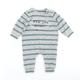 George Baby Grey Striped Polyester Romper One-Piece Size 3-6 Months Snap - Friends