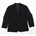 ARMANI Mens Black Jacket Blazer Size 34