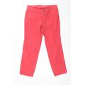 Preworn Womens Pink Cropped Trousers Size 32 in L26 in