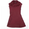 Bench Womens Red Cotton T-Shirt Dress Size XL Roll Neck