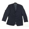 Carl Gross Mens Black Striped Jacket Blazer Size 38