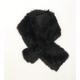 E-vie Womens Black Scarf - Faux Fur