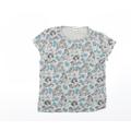 Disney Womens Grey Geometric Basic T-Shirt Size 16
