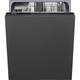 Smeg DIA211DS Fully Integrated Standard Dishwasher - Black Control Panel with Fixed Door Fixing Kit - D Rated
