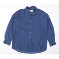 Joseph Turner Mens Blue Button-Up Size L