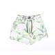 H&M Mens Green Floral Polyester Bermuda Shorts Size S Regular Drawstring - leaf print swim shorts