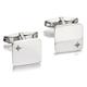 Sterling Silver Diamond Set Cufflinks - A4719