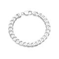 Silver 9mm Wide Curb Bracelet - 8in - F1640