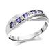 9ct White Gold Tanzanite And Diamond Crossover Half Eternity Ring - D7942-S