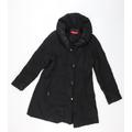 Jacques Vert Womens Black Parka Coat Size S