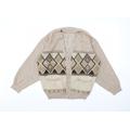 FAB Womens Beige Cardigan Jumper Size S