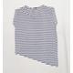 F&F Womens White Striped Jersey Basic T-Shirt Size 12 - Asymmetric Hem