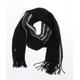 Giorgio Mens Black Striped Knit Scarf One Size