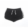 Primark Girls Black Cotton Sweat Shorts Size 13-14 Years Regular Drawstring