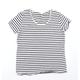 F&F Womens White Striped Basic T-Shirt Size 16