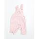 F&F Girls Pink 100% Cotton Dungaree One-Piece Size 3-6 Months